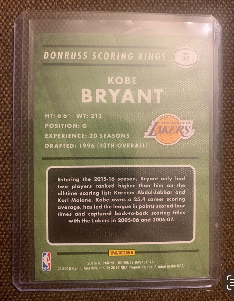 Panini Carte collezionabili: Carte de Kobe Bryant – Usato da lausanne venduto da yannickSchnider 1