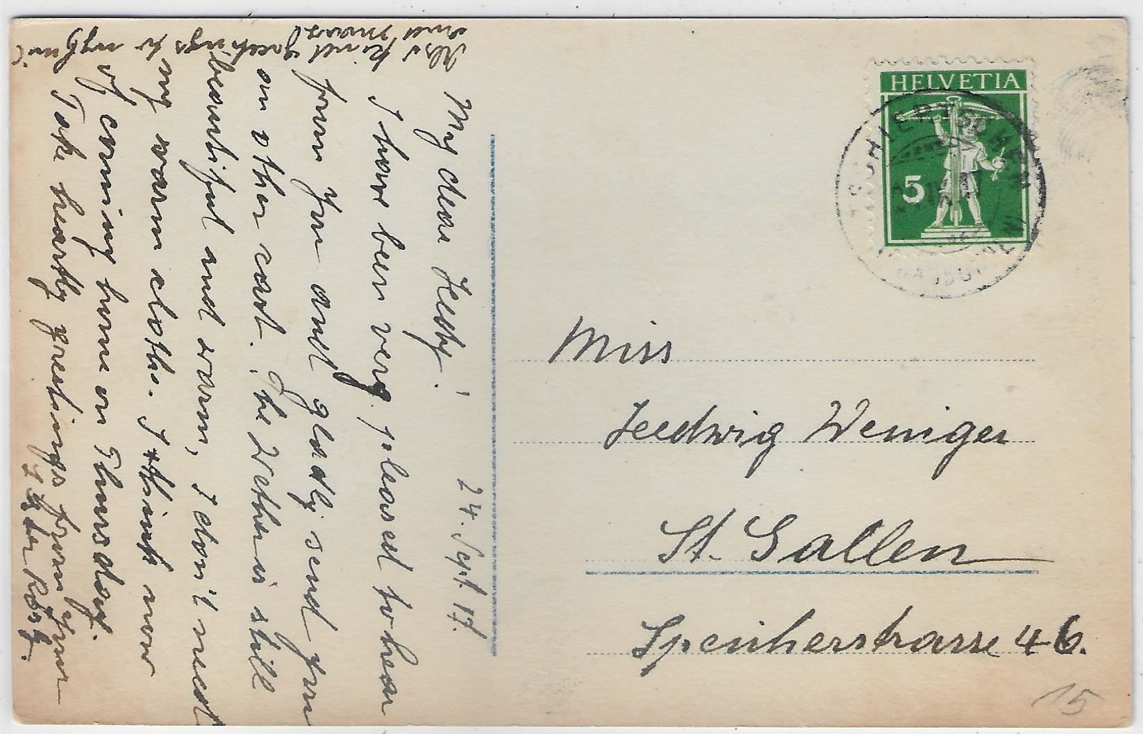 Cartoline postali: Tschiertschen - Generalansicht – Usato da Ettingen venduto da Kartenplanet 1
