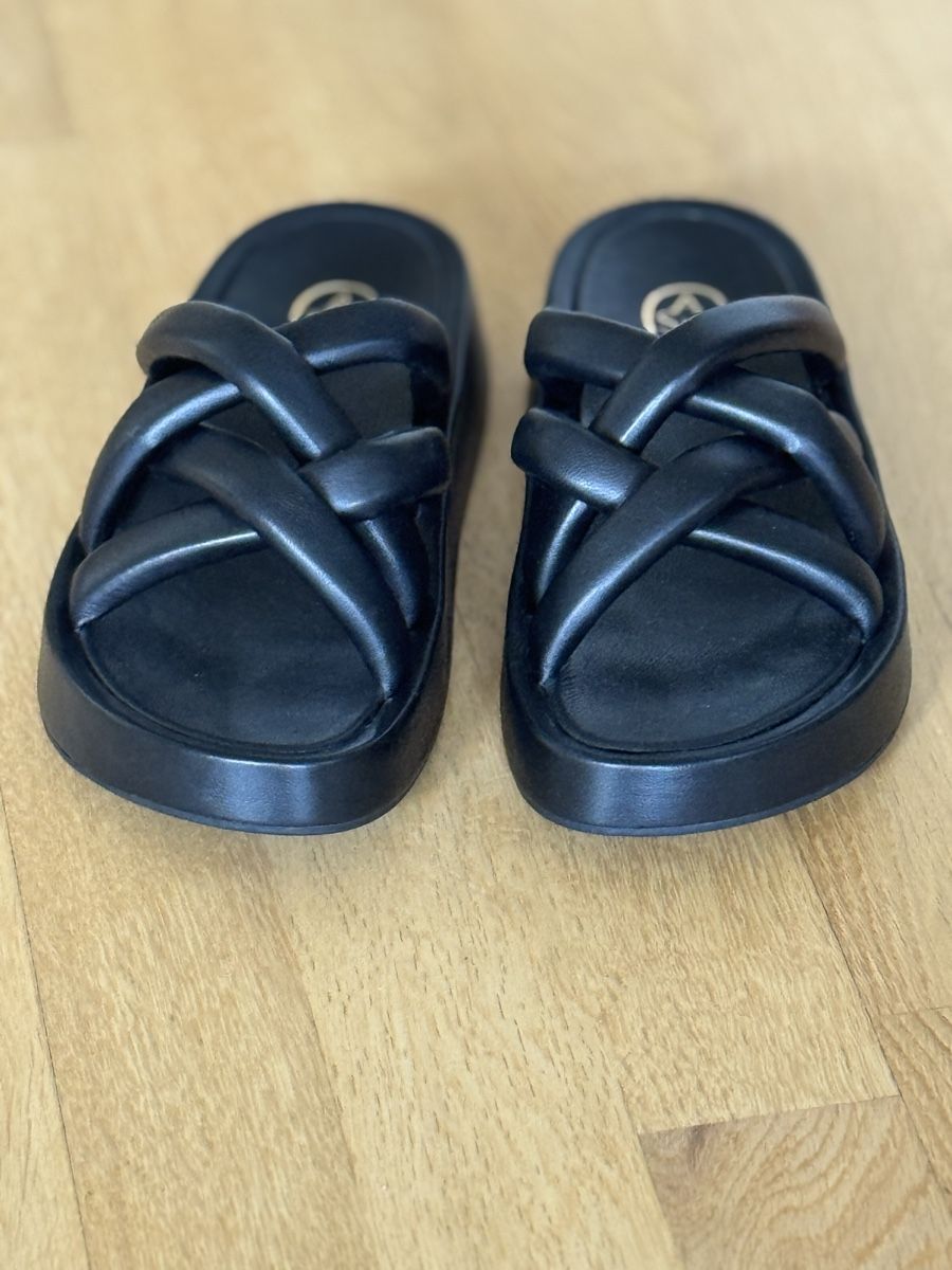 Ash Damenschuhe: Sandalen ASH Gr.38, schwarz, Leder – Gebraucht aus Aesch BL von Micimacko-4