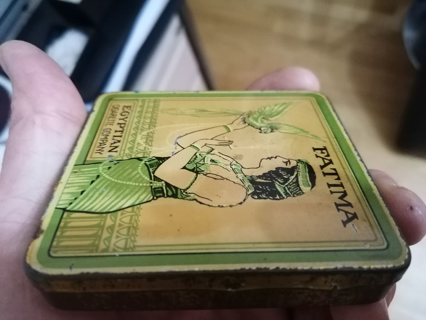 Tabacchi: Antike Blechdose Fatima 20 Zig. ca. 1900  – Usato da Zürich venduto da Tin4Life 2