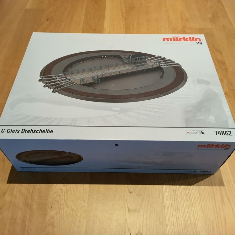 Plateau Tournant Märklin 74862 – Voie C échelle H0 – Pour Modélisme Ferroviaire – Télécommande Numérique – 10 Voies