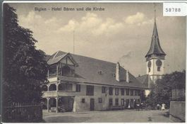 Biglen - Hotel Bären und die Kirche