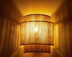 Wandleuchte Lignea Lux Boho-Stil Wickeltechnik, 40 W