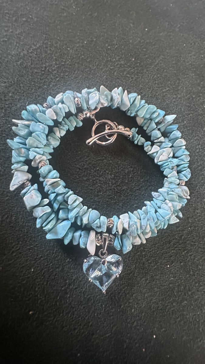 Catenine: Larimar Halskette mit Herzanhänger  – Nuovo e nell'imballaggio originale da Kriens venduto da Hortensie6 2