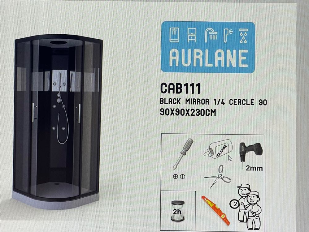 Aurlane Duschwanne In Grau – Aus Extrudiertem Polystyrol, Wasserdicht & Zuschneidbar