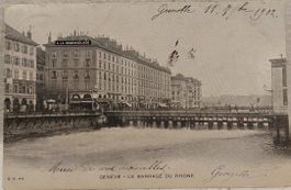 GENÈVE - Le Barrage du Rhône  - 1902