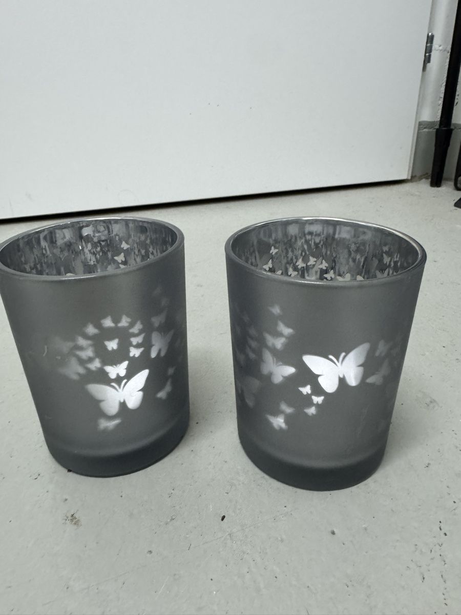 Toutes les décorations: 2 Windlichter Glas   – D'occasion à Haldenstein par nicB74