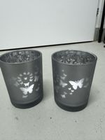 2 Windlichter Glas  
