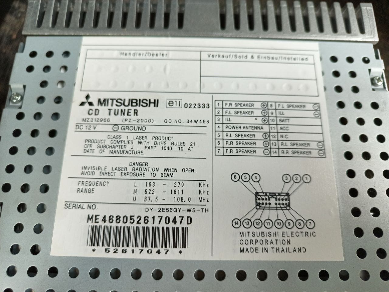Mitsubishi Radios: Mitsubishi CD TUNER – D'occasion à Gudo par dispo3 2