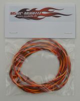 Servokabel ab Rolle JR 1m (Orange - rot - Braun) 0,5 mm²