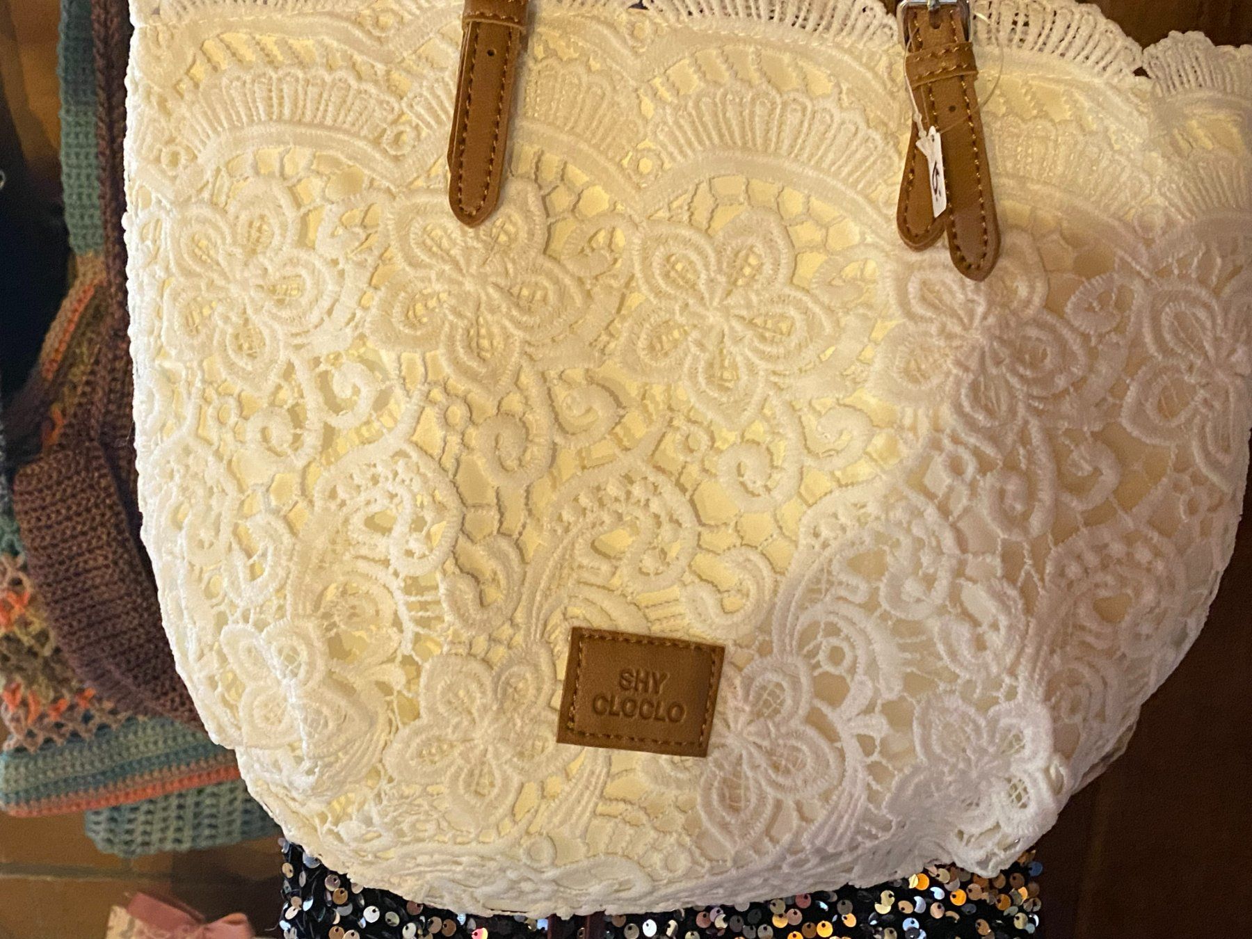 Borse da donna: VINTAGE HANDTASCHE HÄKEL STYLE-WEISS – Nuovo (secondo la descrizione) da Meienried venduto da ManuelaBoutique 2