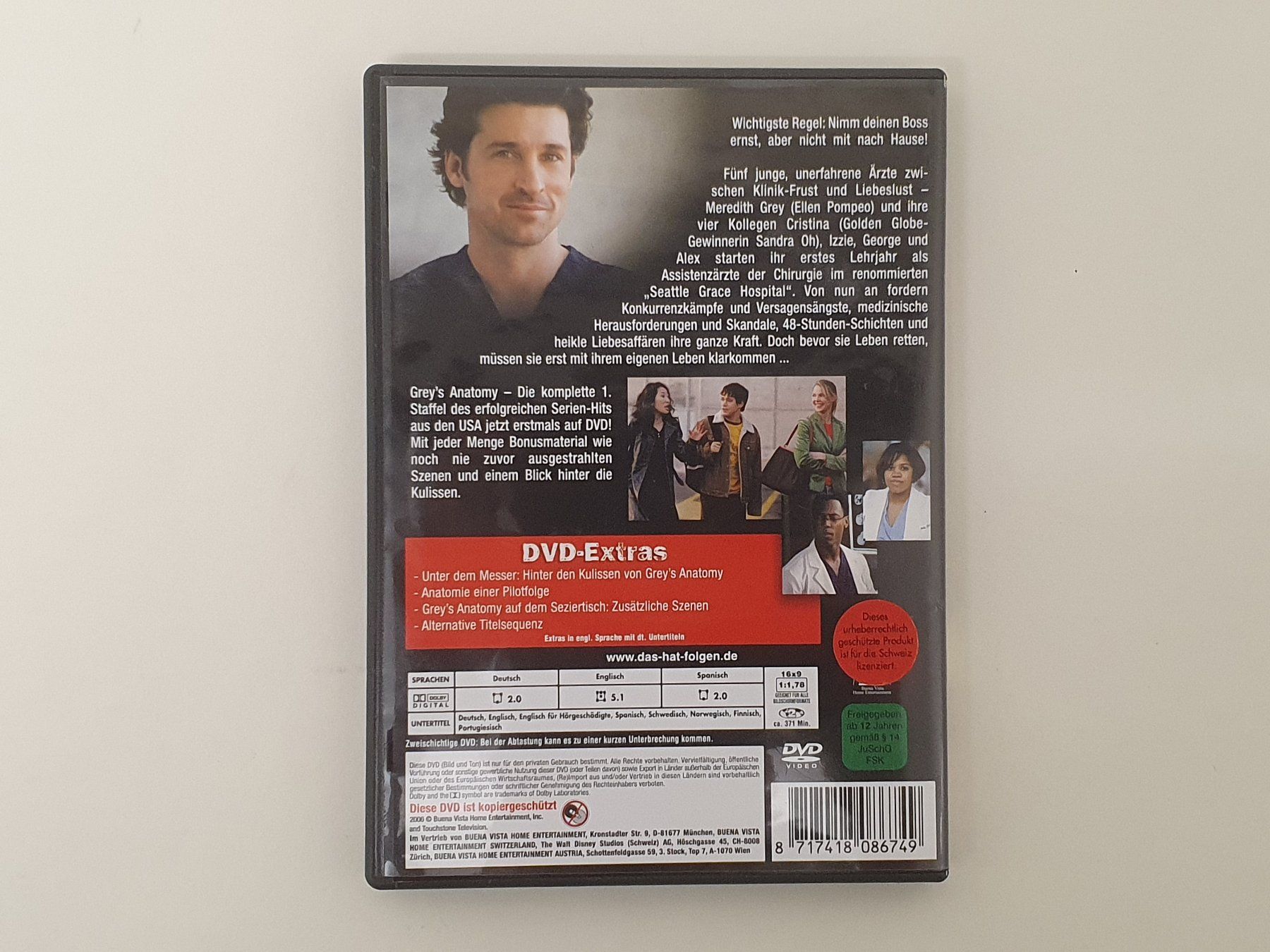 Tutti i DVDs: GREY'S ANATOMY, kompl. 1 Staffel - TOP, Schnäppchen! – Nuovo (secondo la descrizione) da Aegerten venduto da taxidermo 4