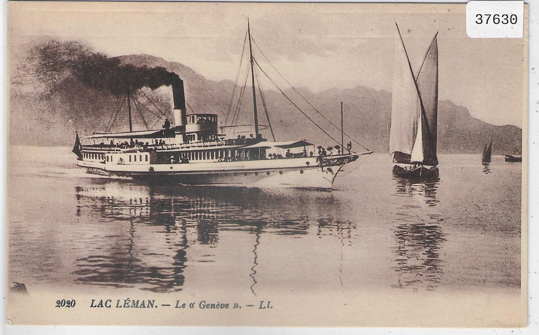 Cartoline postali: Lac Leman - Le "Geneve" - Dampschiff, Barque – Usato da Ettingen venduto da Kartenplanet