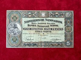 5 Francs Wilhelm TELL - 2. Dezember 1926 - Sehr Schön / TTB