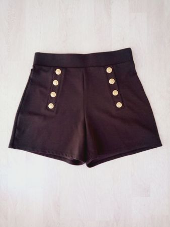 Schöne, Marine blaue Shorts mit goldenen Knöpfen, Gr. S