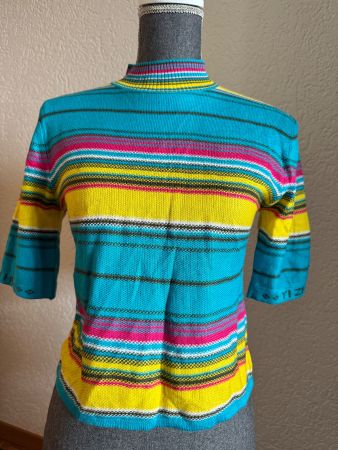 Damen Strick Top Oberteil Strickpullover Gr S  Bunt