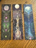 3x Lesezeichen-Buchzeichen-Spiritualität-Mystic-Kraft-Symbol