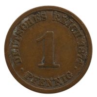 Deutschland Kaiserreich 1 Pfennig 1874 A