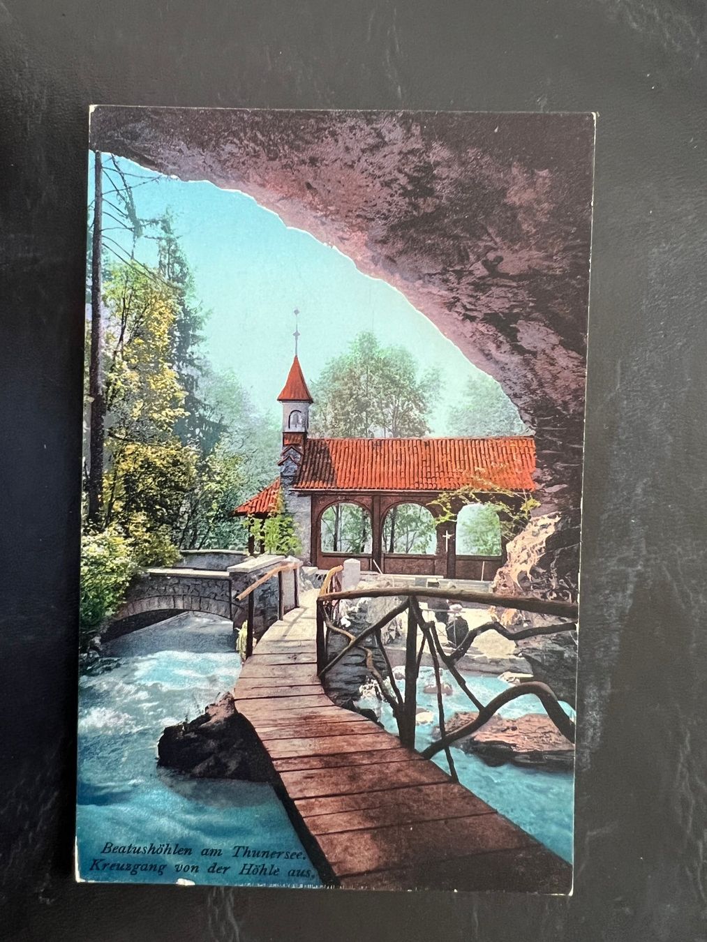 Cartoline postali: AK 1916 Beatushöhlen Eingang   (G3472) – Usato da Hinwil venduto da Sidi4