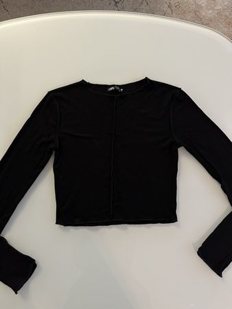 Long Sleeve Top Zara Black, label M, rather S