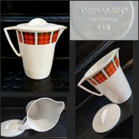 Ornamin Kanne Modell 440 weiss mit Tartan Muster 🥰