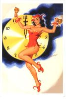 Postkarte "Pin-up".
