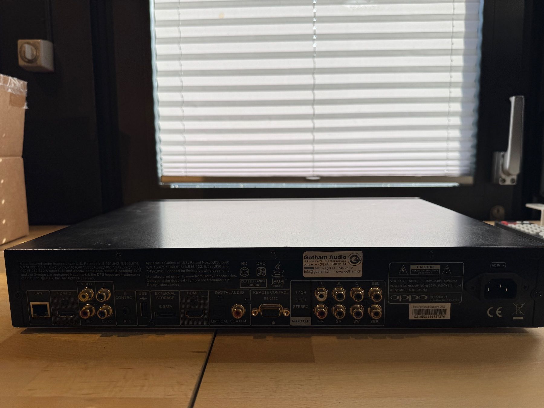 Home cinéma: Oppo BDP-93EU defekt – Défectueux à Thun par THX-Tech 3