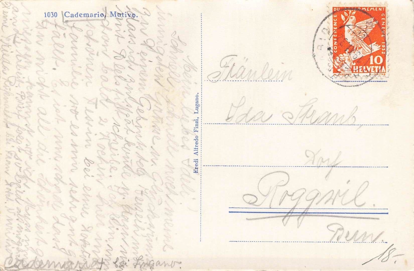 Cartoline postali: Cademario animata – Usato da Biasca venduto da Blenio71 1
