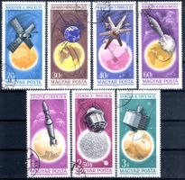 UNGARN 1965 WELTRAUMFAHRT 7 MARKEN GESTEMPELT - AB81