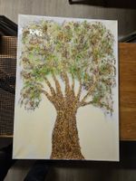 Glitzer Bild Gemälde Baum 70 x 51 cm