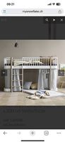 Oliver Furniture Original Halbhohes Hochbett Wood m Vorhang