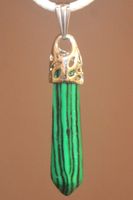 Halskette Y-641 – Säule – Malachit – Anhänger ca. 3,5 cm