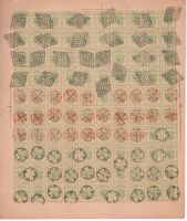 GENF GAA7 RARER 100er Bogen von Fournier-Fälschungen um 1900