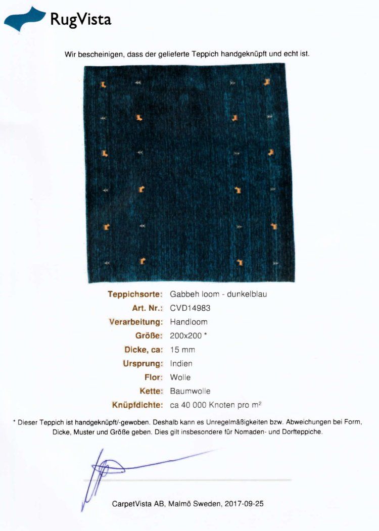 Gabbeh Tapis: Handgewoben Teppich 2x2 – D'occasion à Lustmühle par Lett84 1