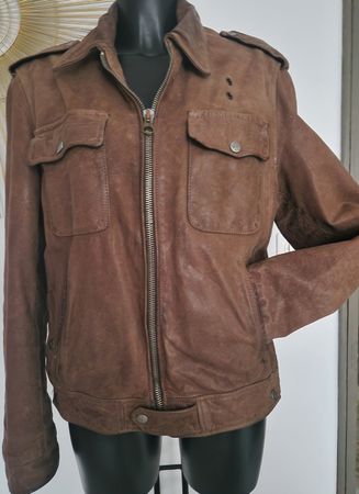 Giacca in 100% pelle,  Brogden Track, marrone, taglia M
