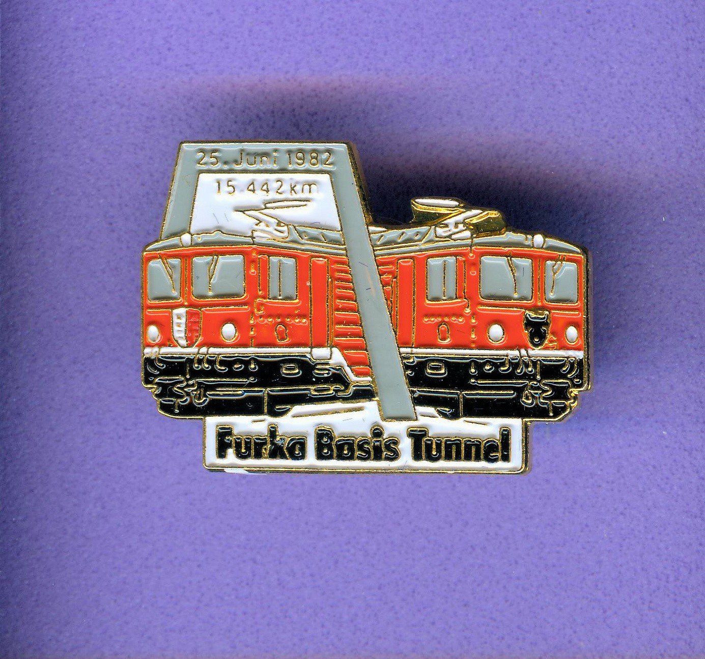 Placchette & Badge: Furka Basis Tunnel  1992 – Usato da Winterthur venduto da Sammleroase