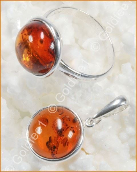 Anelli: BALTIC AMBER, Echtes Bernstein Set 925 Silber – Nuovo e nell'imballaggio originale da Oberglatt ZH venduto da Goldfee1
