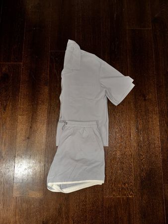 Zara Sommer Set Hemd und Shorts grau