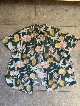 Chemisier femme Comptoir des Cotonniers motif floral vert