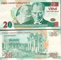 Türkei 20 YTL unz bankfrisch