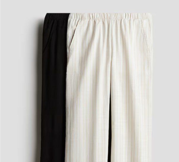 H&M Pantaloni: H&M 2er-Pack Hosen mit weitem Bein – Nuovo e nell'imballaggio originale da Zollikerberg venduto da nmonika