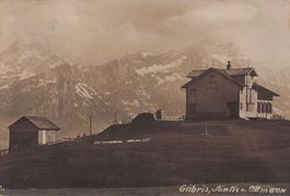 Gäbris mit Stempel, Säntis und Altmann, Fotokarte um 1915-17