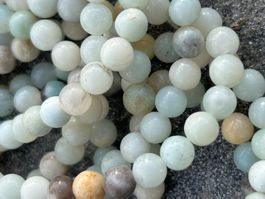 Strang echte amazonite multicolor Kugeln / Stone beads 6 mm