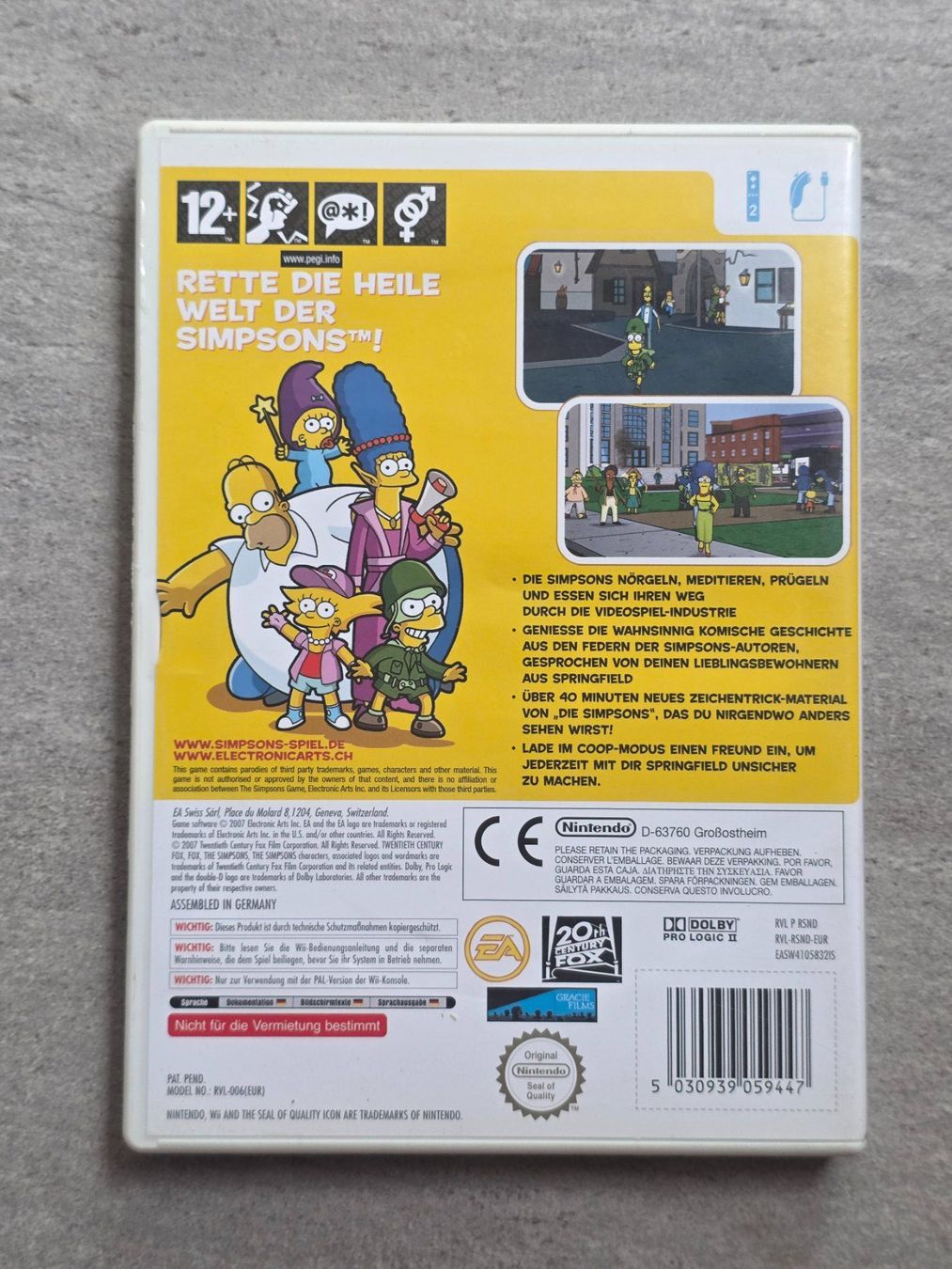 Nintendo Giochi: Nintendo Wii - Die Simpsons Das Spiel – Usato da Münchenbuchsee venduto da RipiRip 2