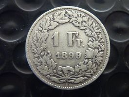 1 Fr.  1899  -  ungereinigt  -