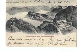 Pilatus Kulm Blick auf Vierwaldstättersee 1903
