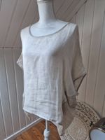 CACHET lockere leinen tunika bluse  beige