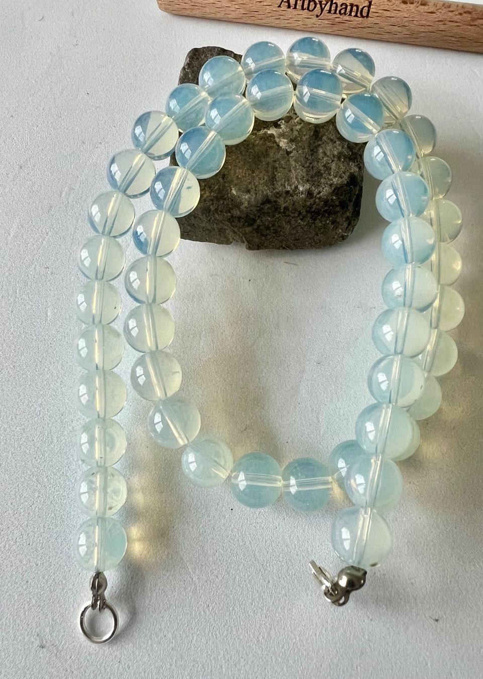 Colliers: Opalit Collier -Traum Schimmer- Silber 925 Verschluss 49 cm – Neuf (Voir description) à Ruswil par artbyhand 8