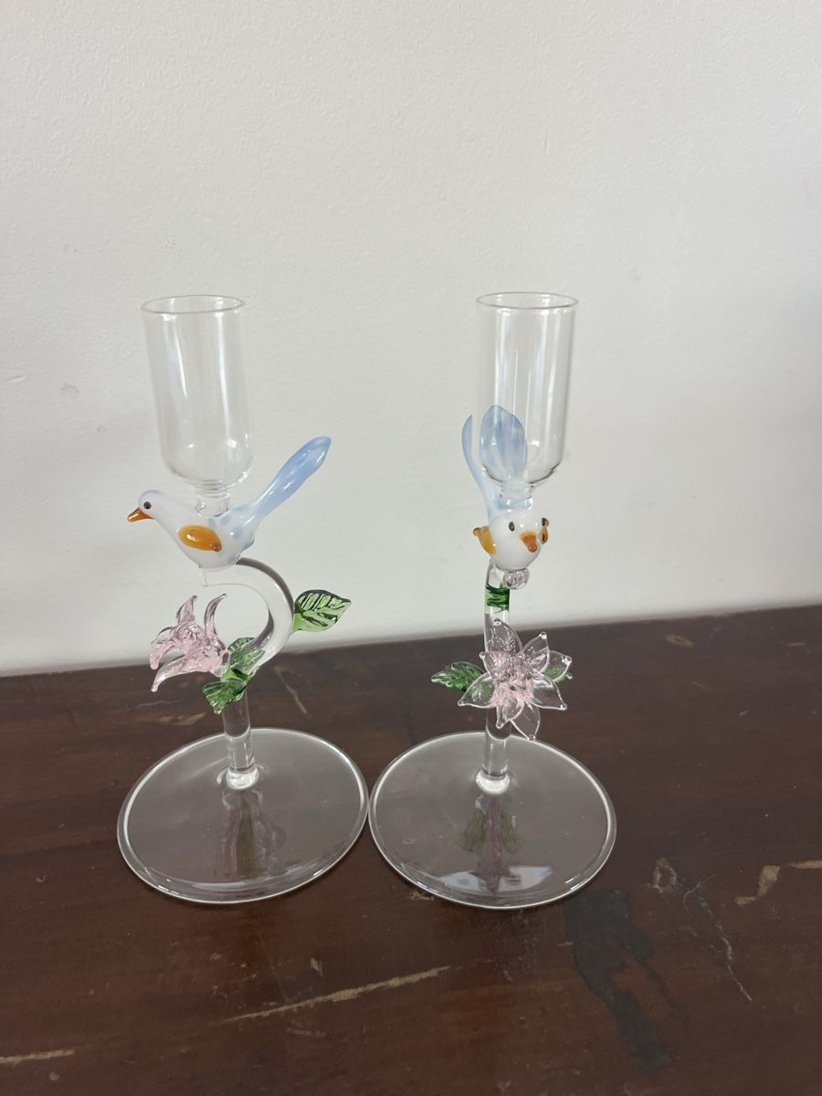 Portacandele: 2xKerzenständer aus Glas – Nuovo e nell'imballaggio originale da Saanen venduto da SoniaMichaela