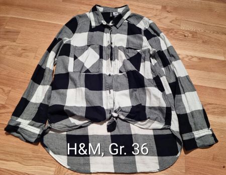 Bluse kariert von H&M, Gr. 36